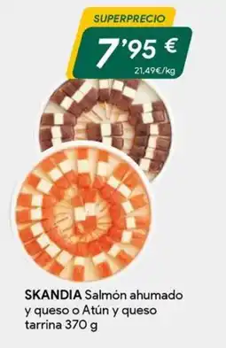 Masymas SKANDIA Salmón ahumado y queso o Atún y queso tarrina oferta