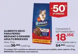 Hipercor Brekkies - alimento seco para perro mediano o grande adulto oferta