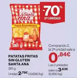 Hipercor Santa ana - patatas fritas sin gluten oferta