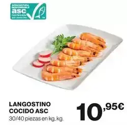 Hipercor Langostino cocido asc oferta