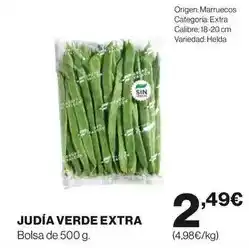 Hipercor Origen - judia verde extra oferta