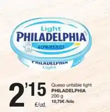 SPAR Fragadis Philadelphia - queso untable light oferta