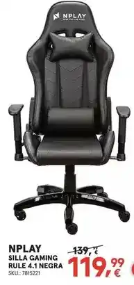 Worten Nplay - silla gaming rule 4.1 negra oferta