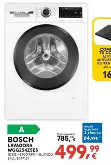 Worten Bosch - lavadora wgg254z5es oferta