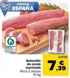 Carrefour Market Solomillo de cerdo marinado oferta