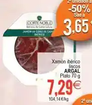 Plenus Supermercados Argal - xamón ibérico liscos oferta