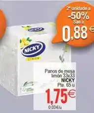 Plenus Supermercados Nicky - panos de mesa limon oferta