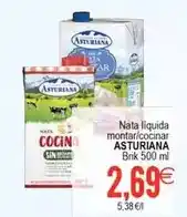 Plenus Supermercados Asturiana - nata liquida montar/cocinar oferta