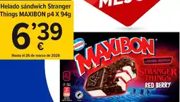 Cash Fresh Maxibon - helado sandwich stranger things oferta