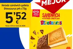 Cash Fresh Helado sandwich galleta dinosaurus oferta