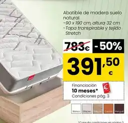 Eroski Pikolin - abatible de madera suelo natural oferta