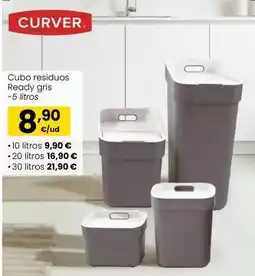 Eroski Curver - cubo residuos ready gris 5 litros oferta