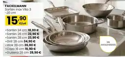 Eroski Fackelmann - sarten inox vita 3 20 cm oferta