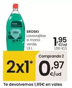 Eroski Eroski - lavavajillas a mano verde oferta