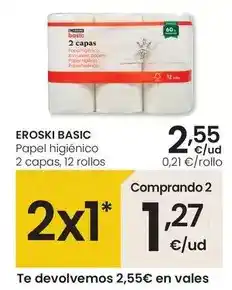 Eroski Eroski basic - papel higienico oferta
