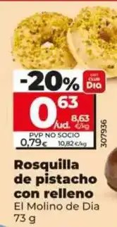 Dia El molino de dia - rosquilla de pistacho con relleno oferta