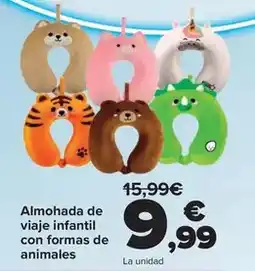 Carrefour Almohada de viaje infantil con formas de animales oferta