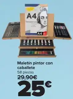 Carrefour Maletín pintor con caballete oferta