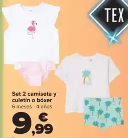 Carrefour Tex - camiseta y culetín o bóxer oferta