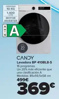 Carrefour Candy - lavadora bp 410bl8-s oferta