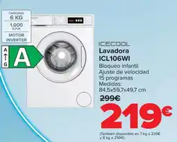 Carrefour Icecool - lavadora icl106wi oferta
