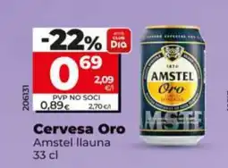 Dia AMSTEL LLAUNA Cervesa Oro oferta