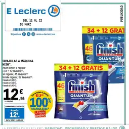 E.Leclerc FINISH Lavajillas a máquina oferta