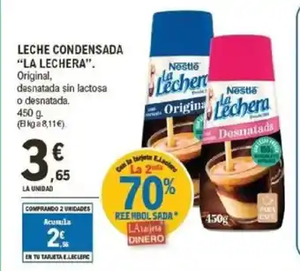 E.Leclerc LA LECHERA Leche condensada oferta