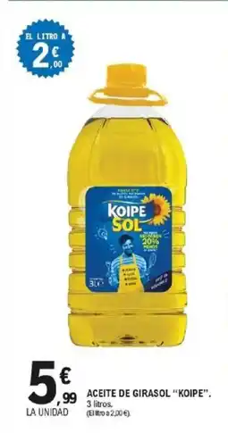 E.Leclerc KOIPE Aceite de girasol oferta