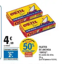 E.Leclerc ORTIZ Filetes de anchoa oferta