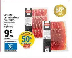E.Leclerc IGLESIAS Lonchas de cebo ibérico oferta