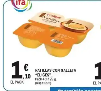 E.Leclerc ELIGES Natillas con galleta oferta