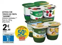 E.Leclerc DANONE Activia con trozos de fruta oferta