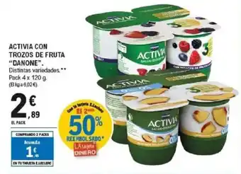 E.Leclerc DANONE Activia con trozos de fruta oferta