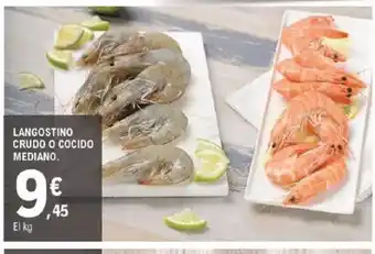 E.Leclerc Langostino crudo o cocido mediano oferta