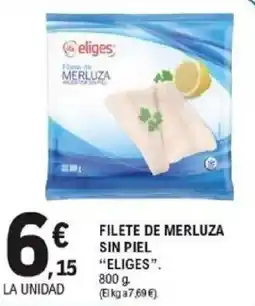 E.Leclerc ELIGES Filete de merluza sin piel oferta