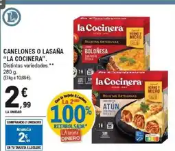 E.Leclerc LA COCINERA Canelones o lasaña oferta