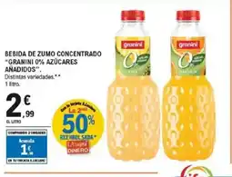 E.Leclerc GRANINI Bebida de zumo concentrado 0% azúcares añadidos oferta