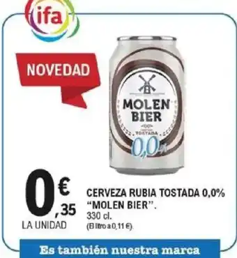 E.Leclerc MOLEN BIER Cerveza rubia tostada 0,0% oferta