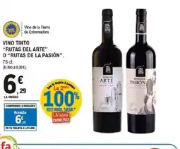 E.Leclerc RUTAS DEL ARTE O RUTAS DE LA PASIÓN Vino tinto oferta