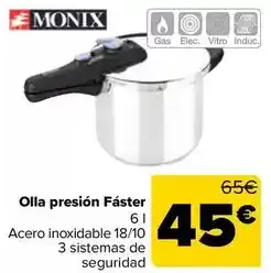 Carrefour Monix - olla presión fáster oferta