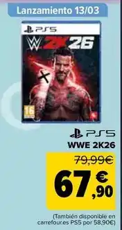 Carrefour Sony - wwe 2k26 oferta