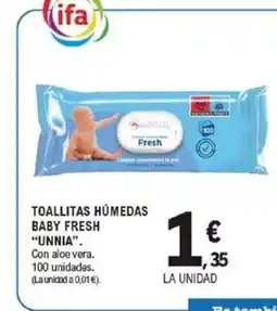 E.Leclerc UNNIA Toallitas húmedas baby fresh oferta