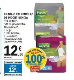 E.Leclerc DEPEND Braga o calzoncillo de incontinencia oferta