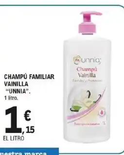 E.Leclerc UNNIA Champú familiar vainilla oferta