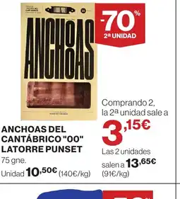 Supercor Anchoas del cantábrico 00"latorre punset oferta
