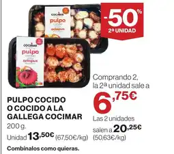 Supercor COCIMAR Pulpo cocido o cocido ala gallega oferta