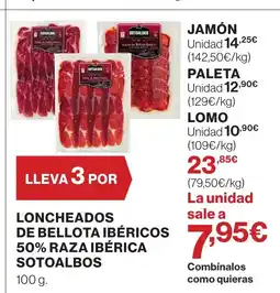 Supercor Loncheados sotoalbos de bellota ibéricos 50% raza ibérica sotoalbos oferta