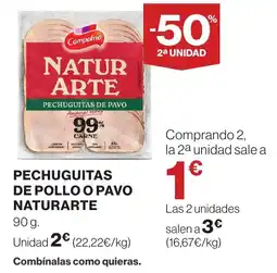 Supercor NATURARTE Pechuguitas de pollo o pavo oferta
