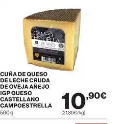 Supercor Cuña de queso de leche cruda de oveja añejo igp queso castellano oferta